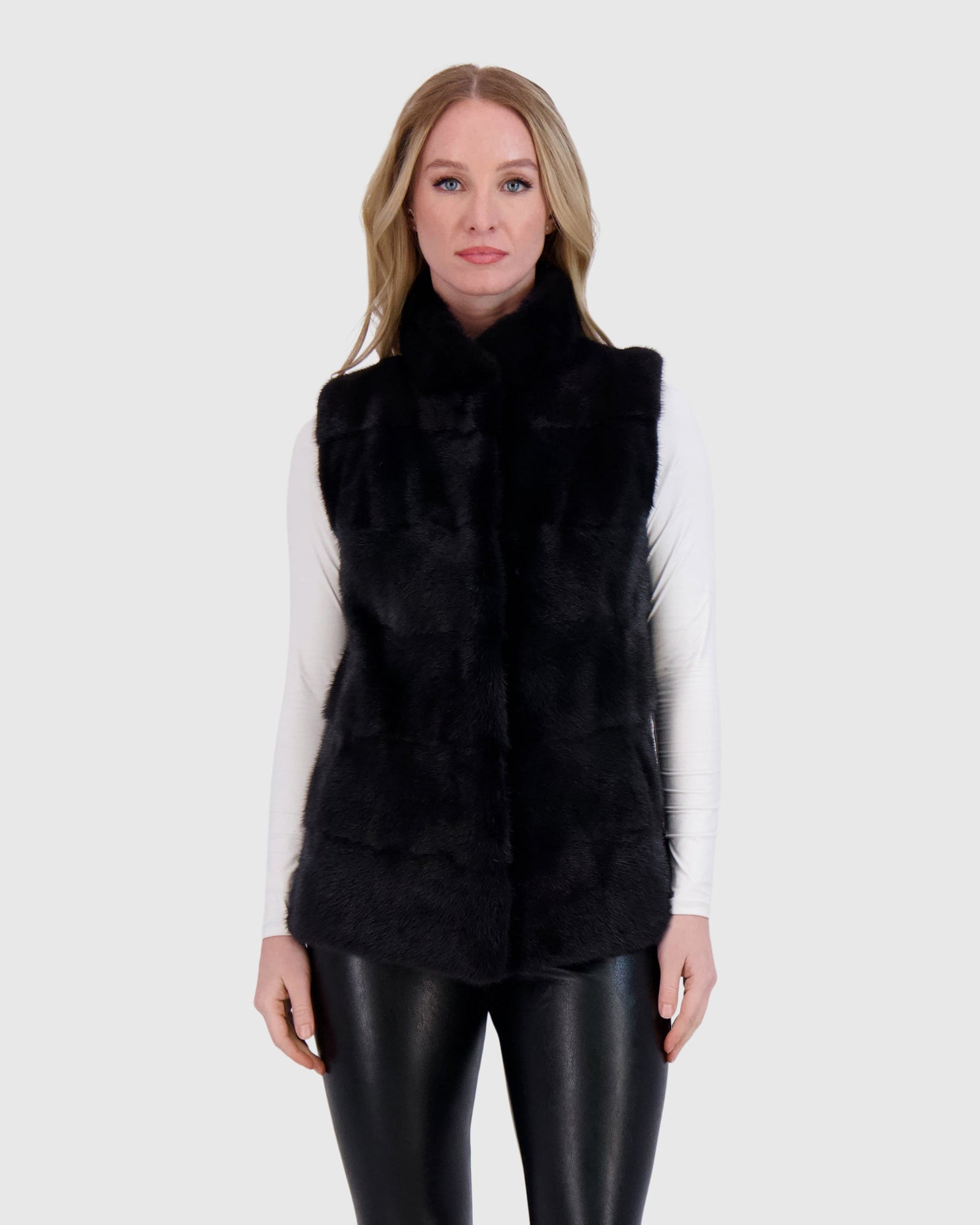 Mink Vest | Dark Gray