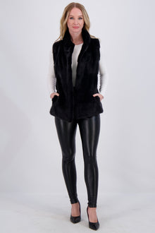 Mink Vest | Women | Dark Gray