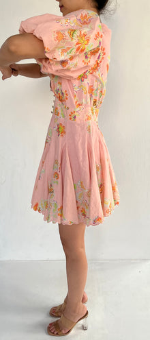 Hemant & Nandita | Cotton Linen Short Dress | Pink