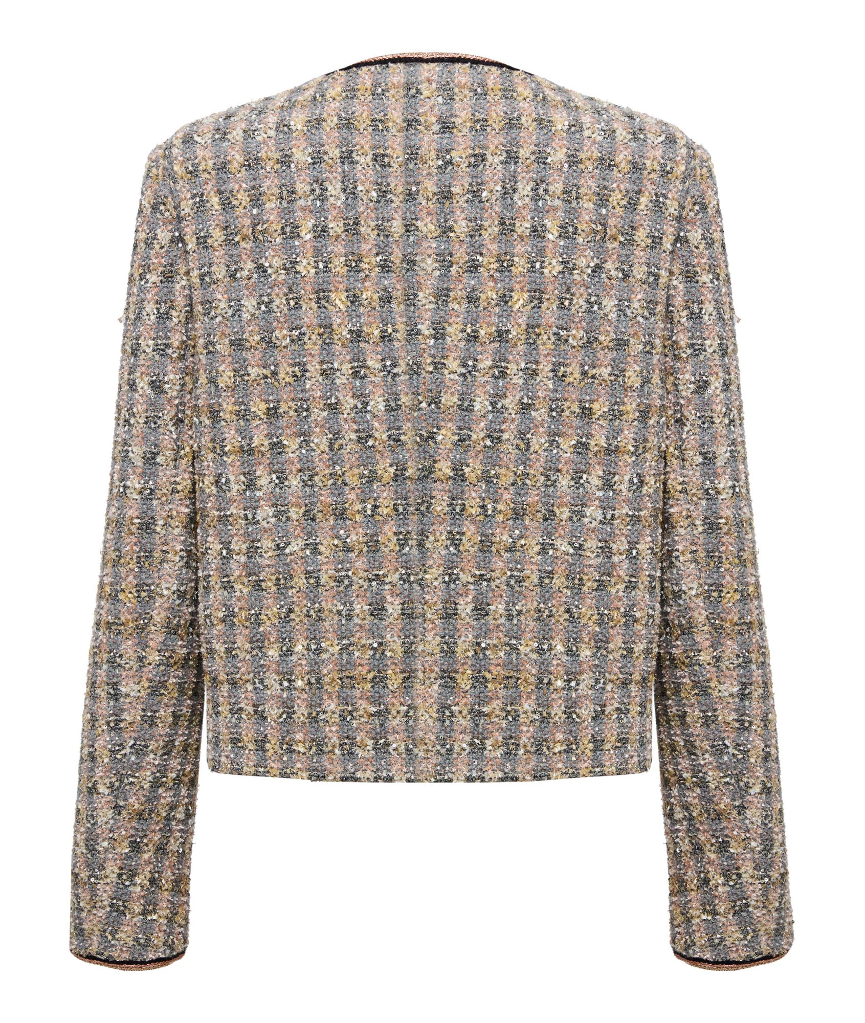 Tweed Knit Cardigan | Grey