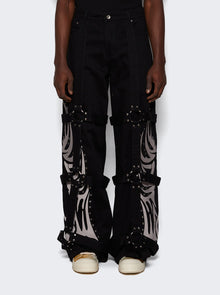 Men | WHO DECIDES WAR | Winged Logo Bondage Pant Coal | Black