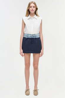 Womens | Hampton Denim Combo Mini Skirt | Midnight Multi