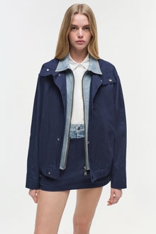 Womens | Apollo Denim Combo Jacket | Midnight Multi