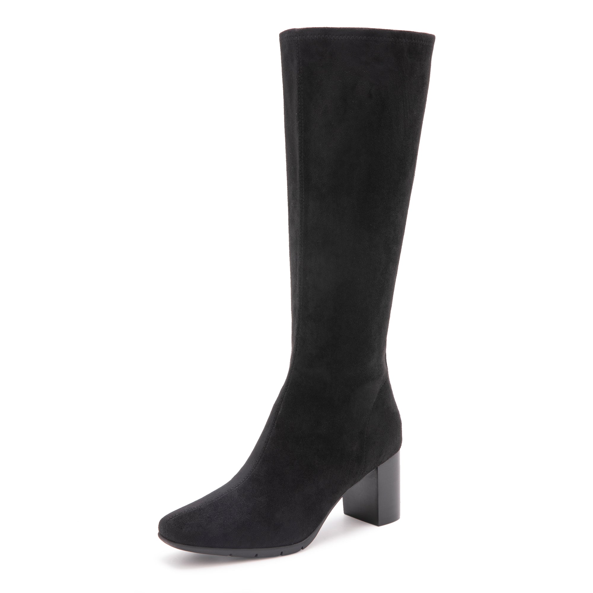 Micah | Black Faux Suede