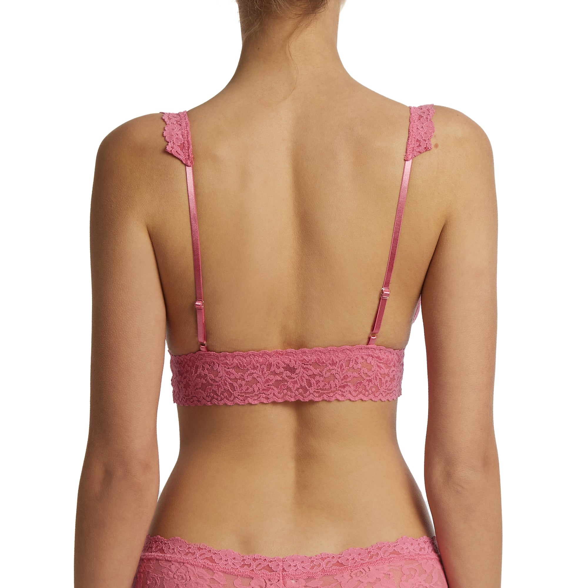 Signature Lace Crossover Bralette | Guava Pink