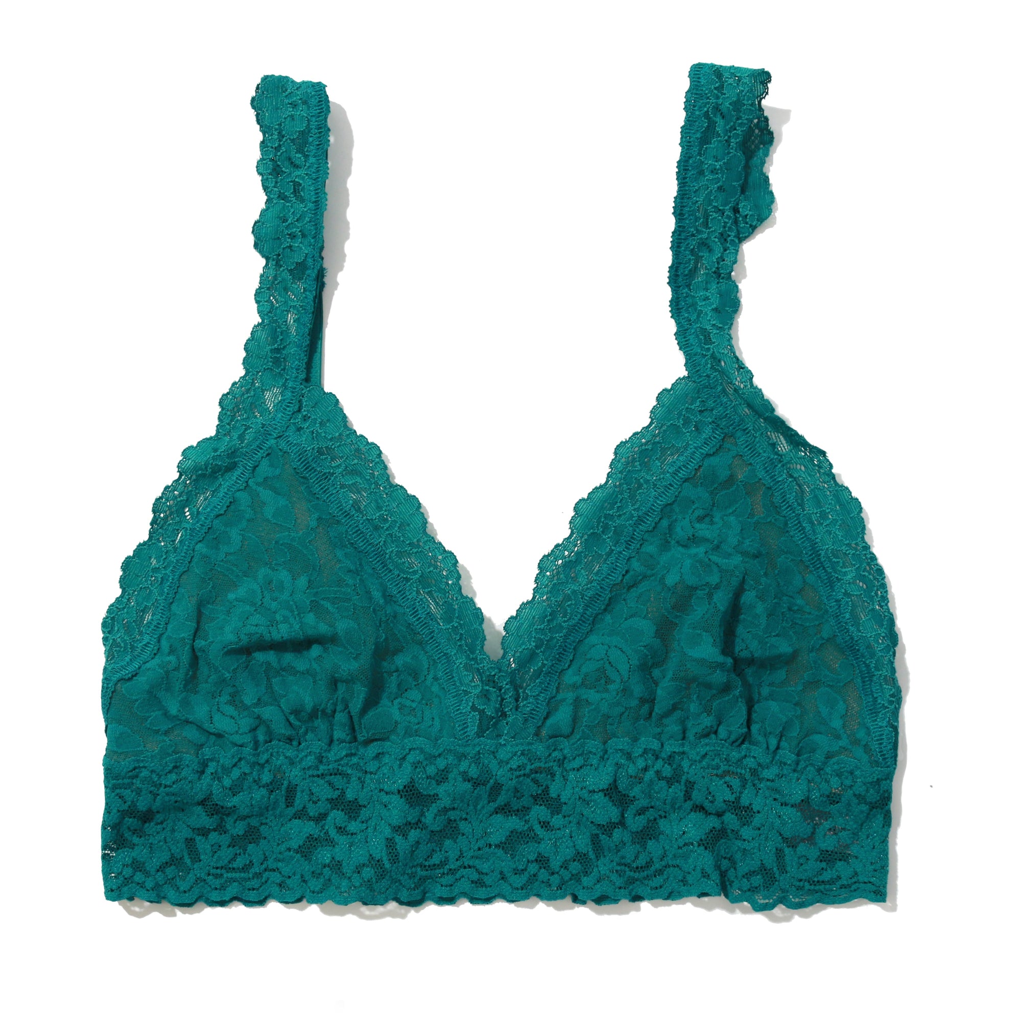 Signature Lace Crossover Bralette | Northern Lights (Green)
