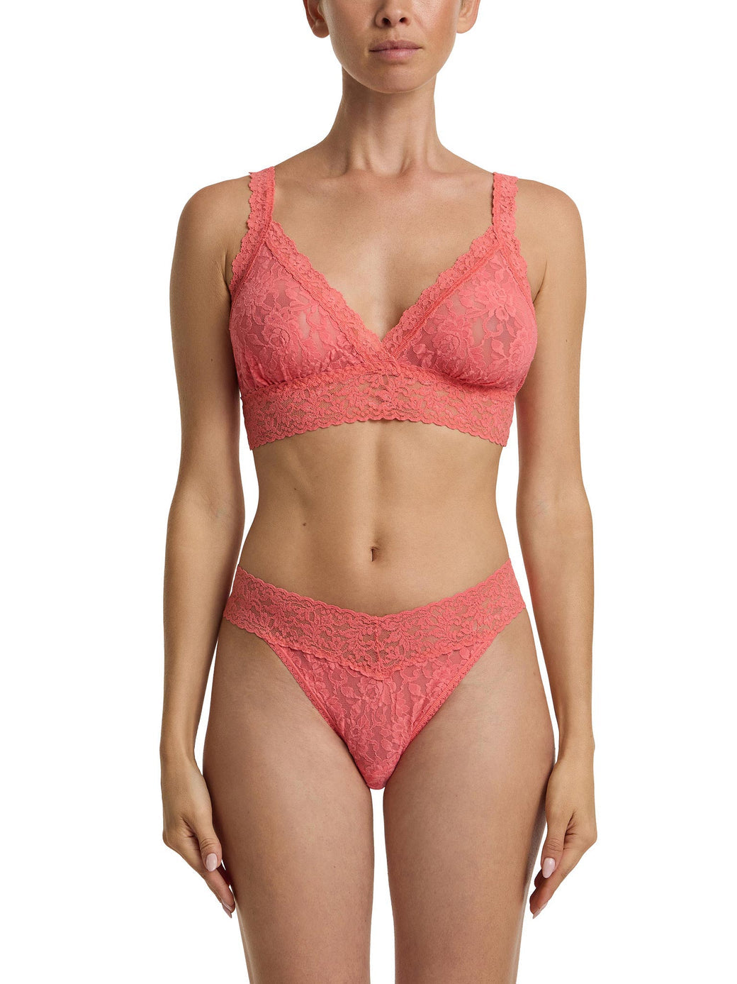 Signature Lace Crossover Bralette | Paloma (Pink)