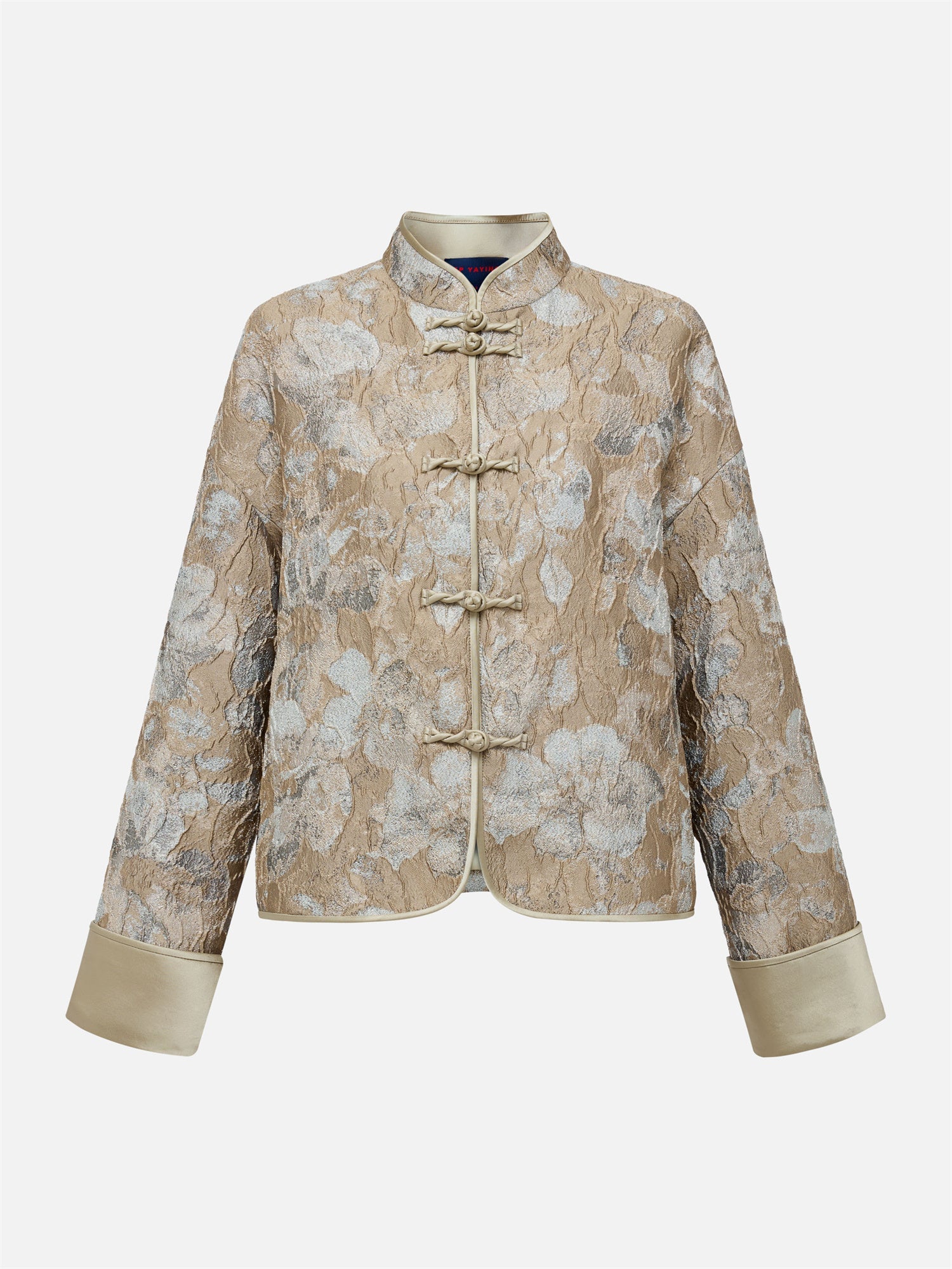 National Style Stand Collar Jacket | Khaki