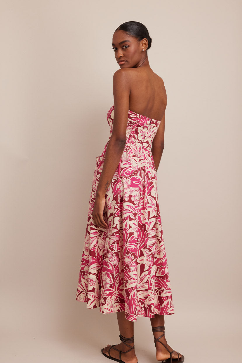 Nicola Dress | Tropical Harvest Pink