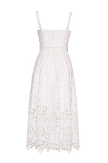 Calypso Dress | White Embroidered Eyelet