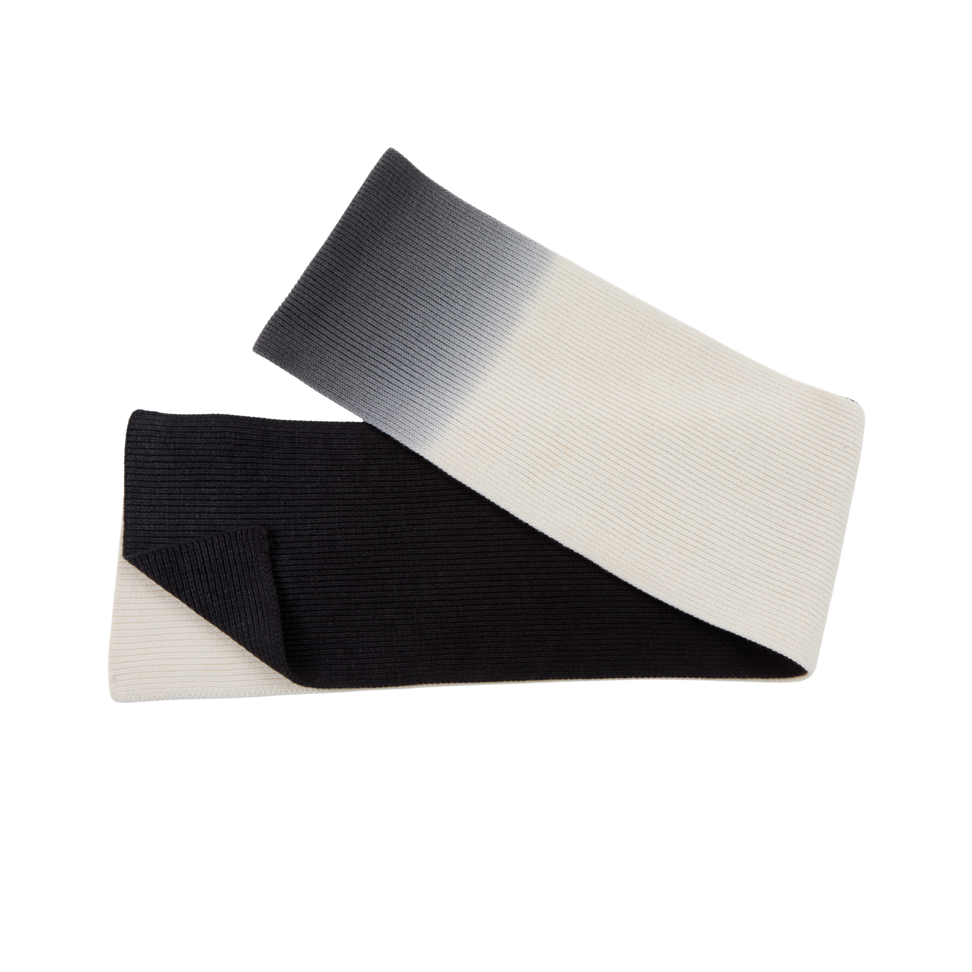 Vail Wool Ombre Scarf | Black/Ivory