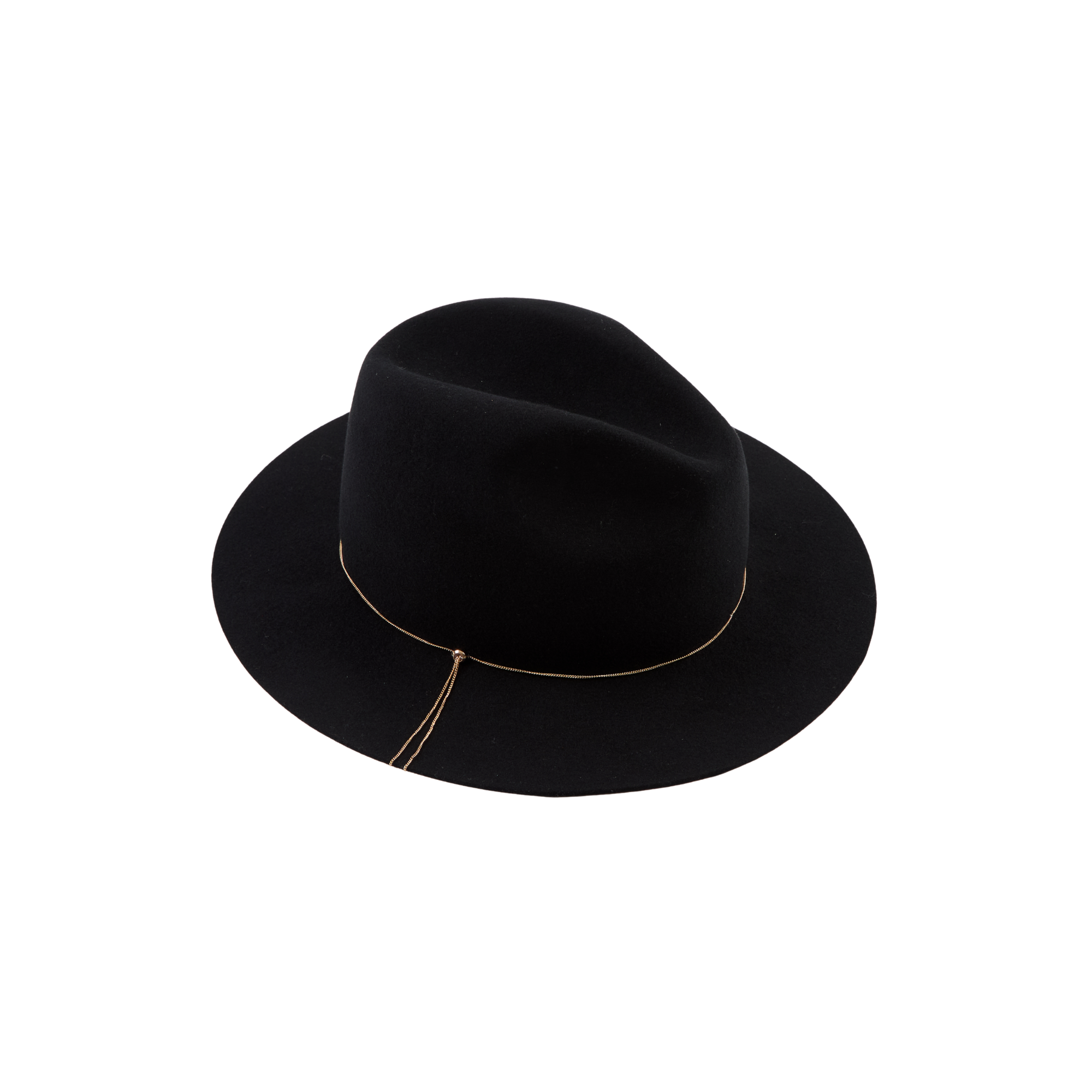 Sandy Wool Felt Fedora | Black