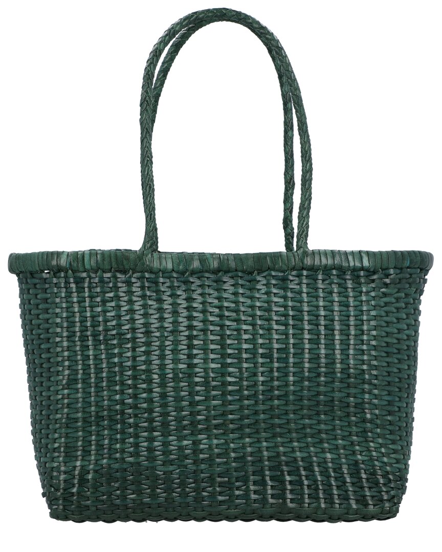 Dragon Diffusion | Womens | B Weave Small Leather Shoulder Bag | Green