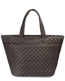 MZ Wallace | Womens | Large Metro Leather Tote Deluxe | Grey