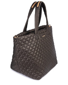 MZ Wallace | Womens | Large Metro Leather Tote Deluxe | Grey