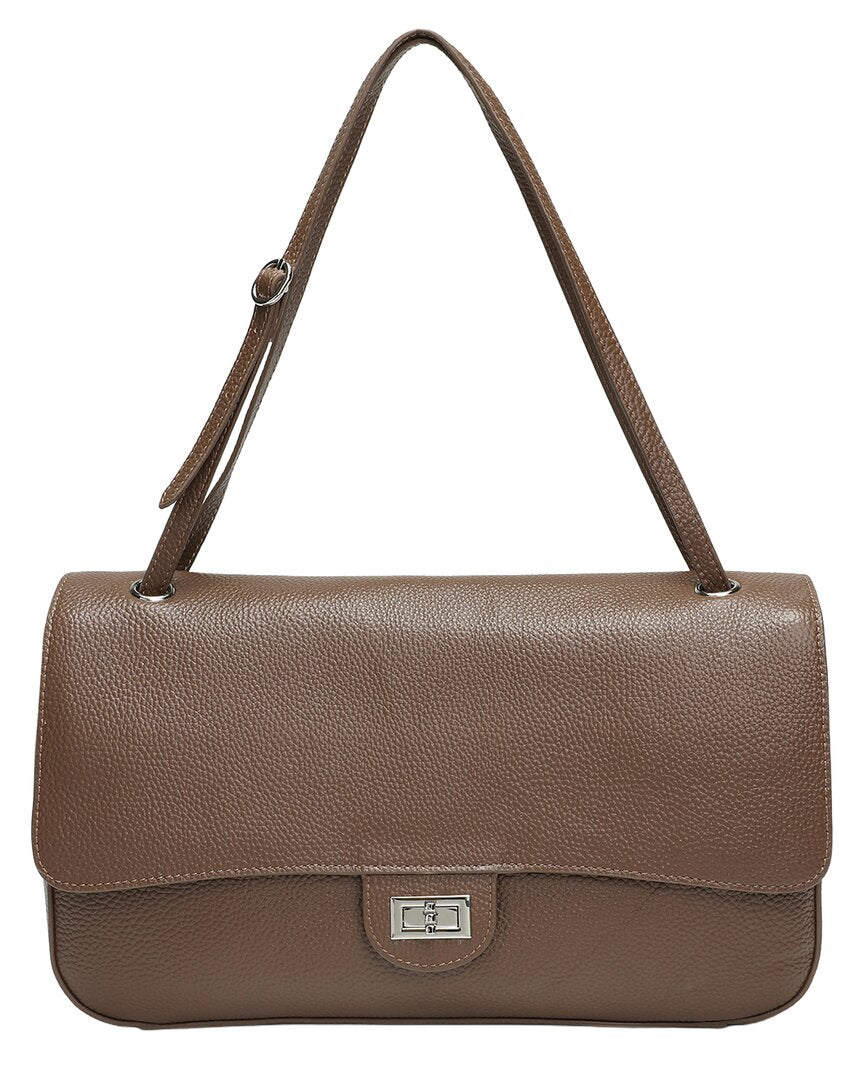 Tiffany & Fred Paris | Womens | 33cm Leather Flap Tote | Brown