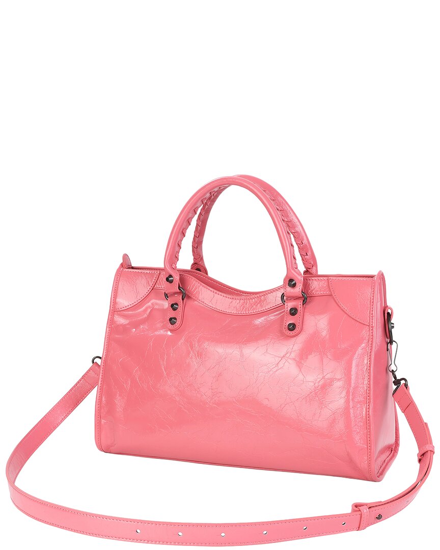 Tiffany & Fred Paris | Womens | Distressed Leather Satchel | Pink