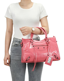 Tiffany & Fred Paris | Womens | Distressed Leather Satchel | Pink