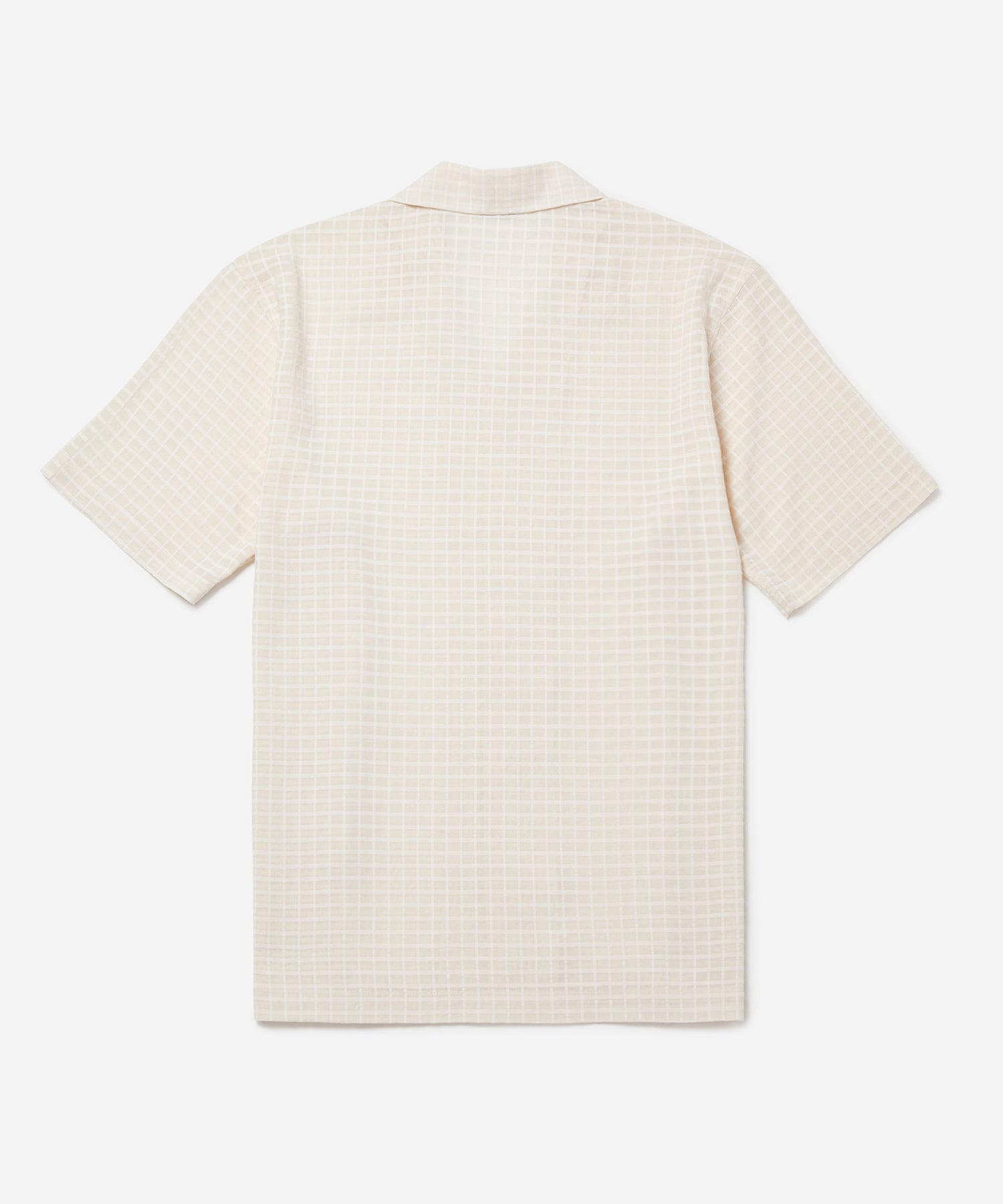 Mens | Canty Sheer Check SS Shirt | Antique White