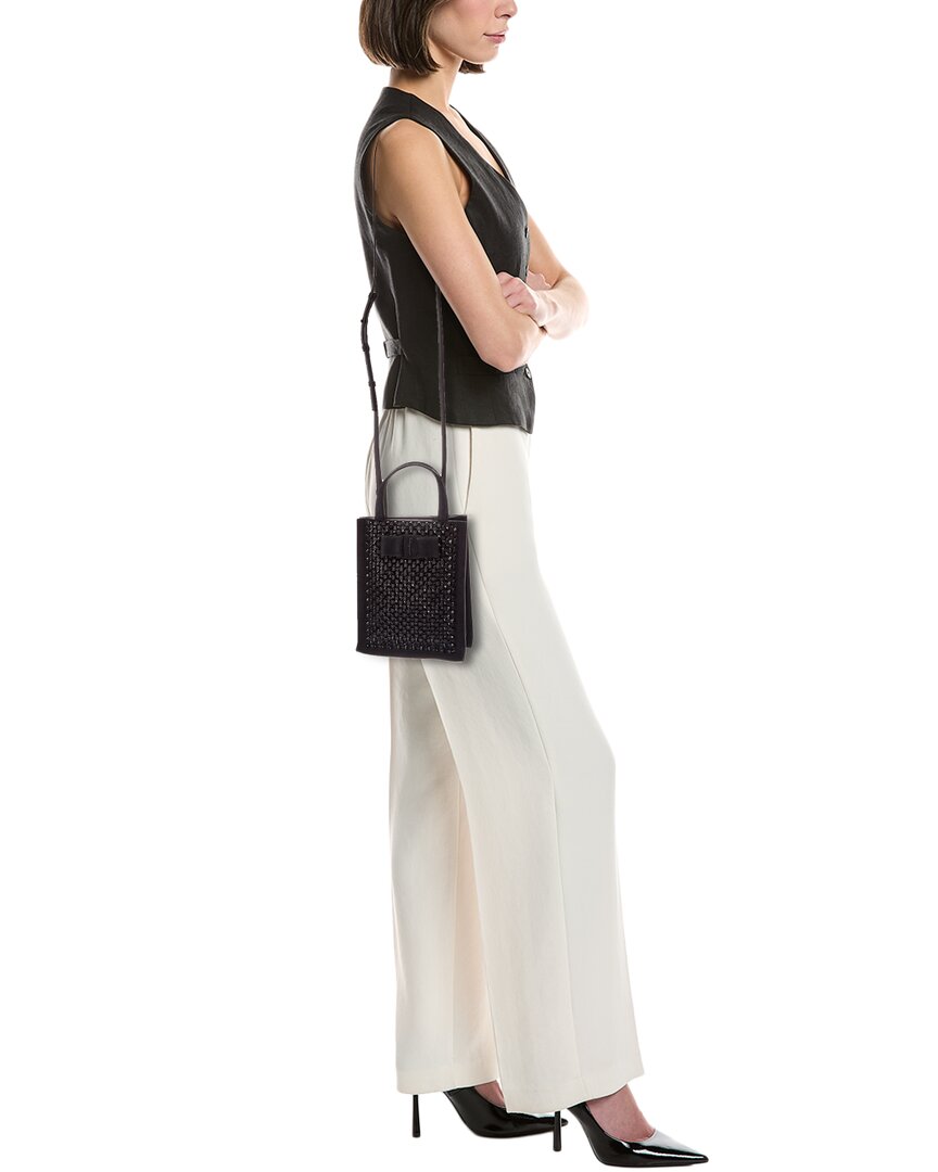 Ferragamo | Womens | Small Suede Tote | Black