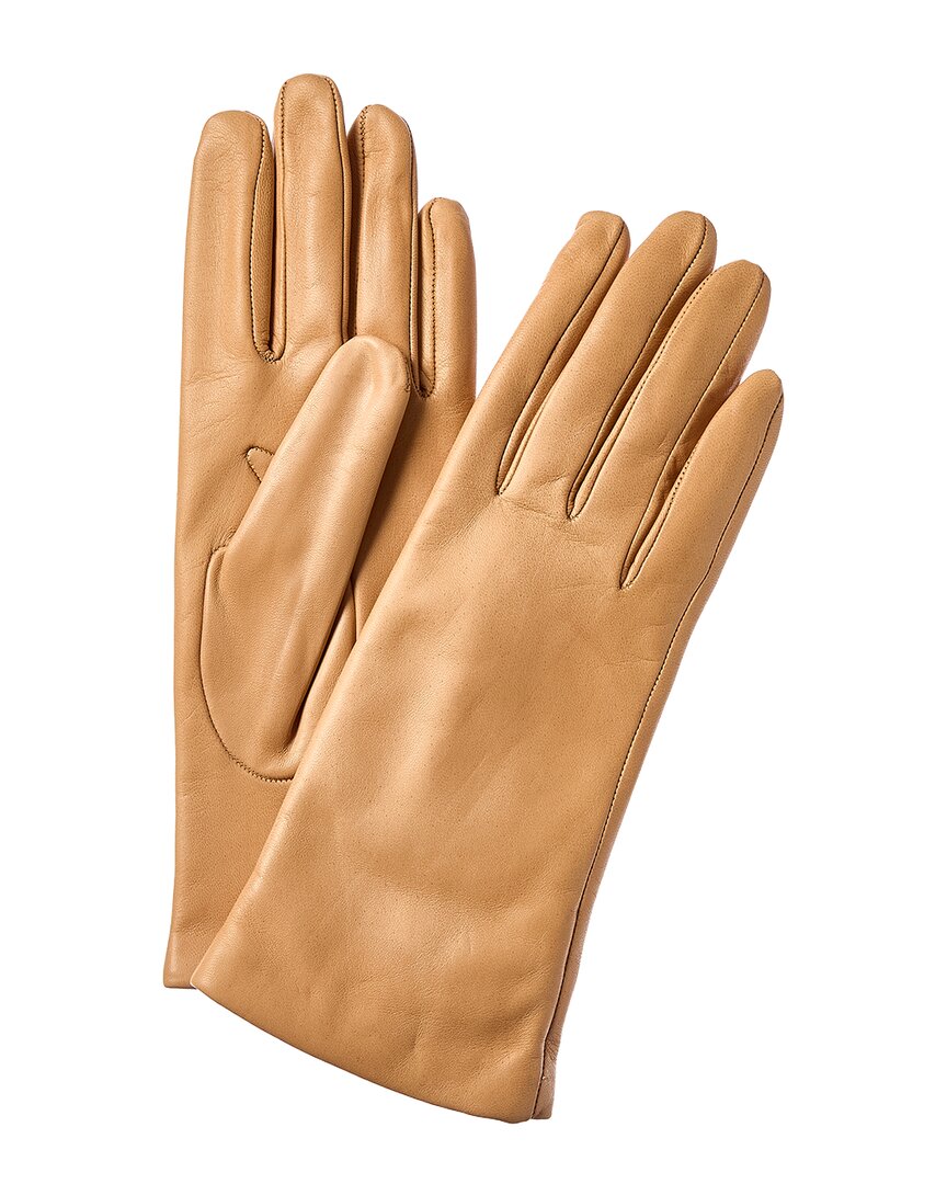 Portolano | Unisex | Cashmere-Lined Leather Gloves | Beige