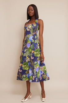 Monroe Dress | Avery Floral Evening Blue