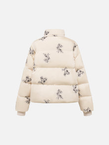 Chinese-Style Hooded Down Jacket | Beige