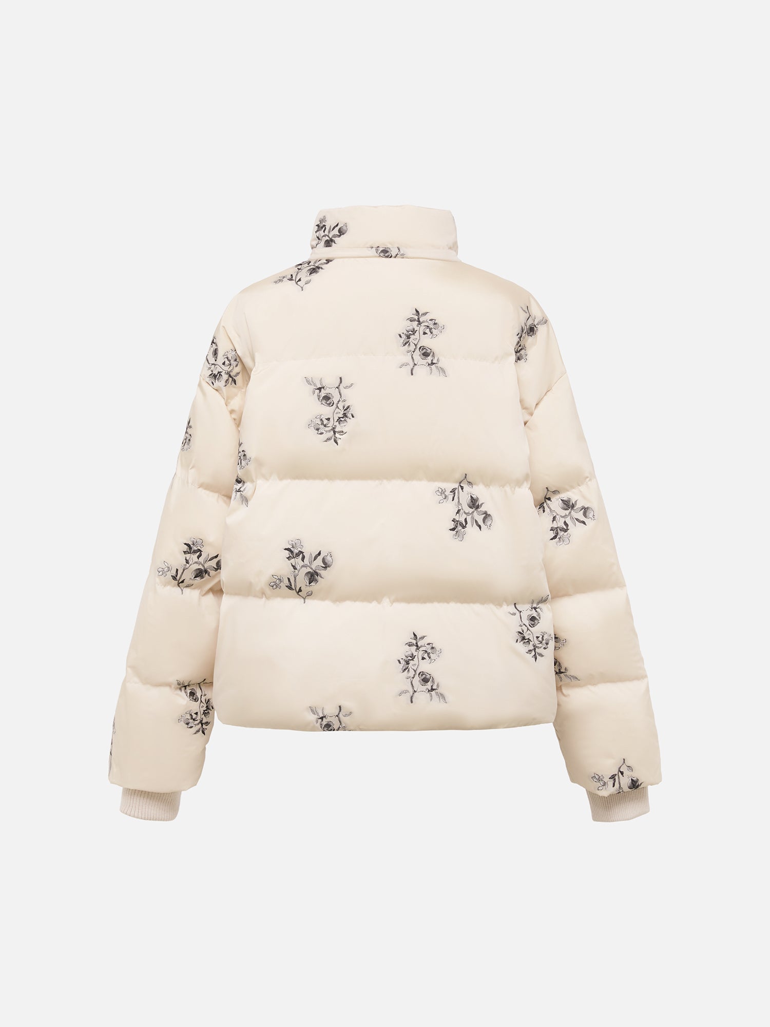 Chinese-Style Hooded Down Jacket | Beige