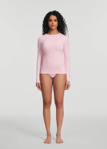 Crew Neck Long Sleeve Top | Ballet Pink