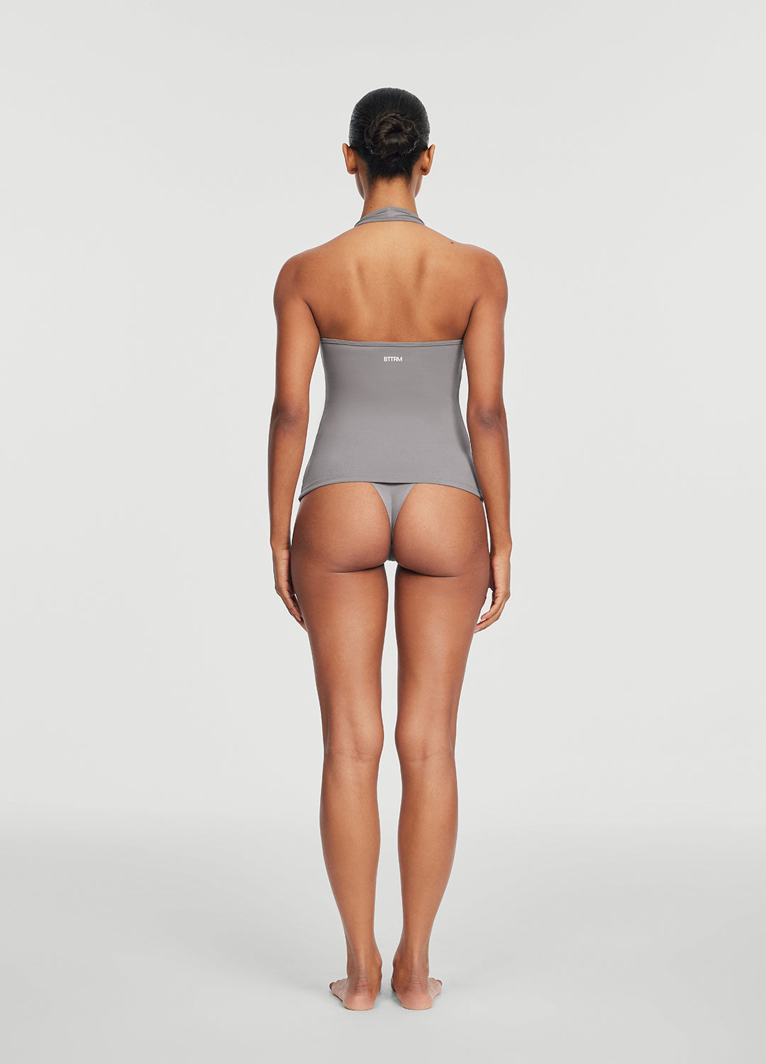 Halter Neck Tank Top | Cool Gray