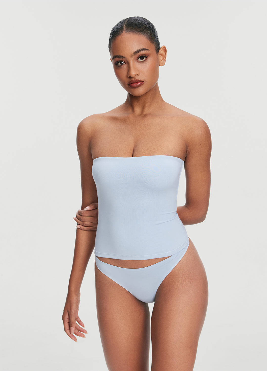 Seamless Full-Length Tube Top | Sky Blue