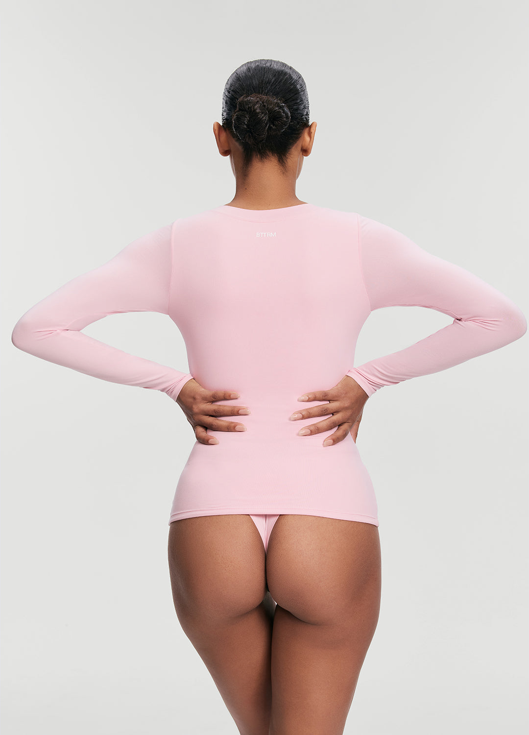 Scoop Neck Long Sleeve Top | Ballet Pink