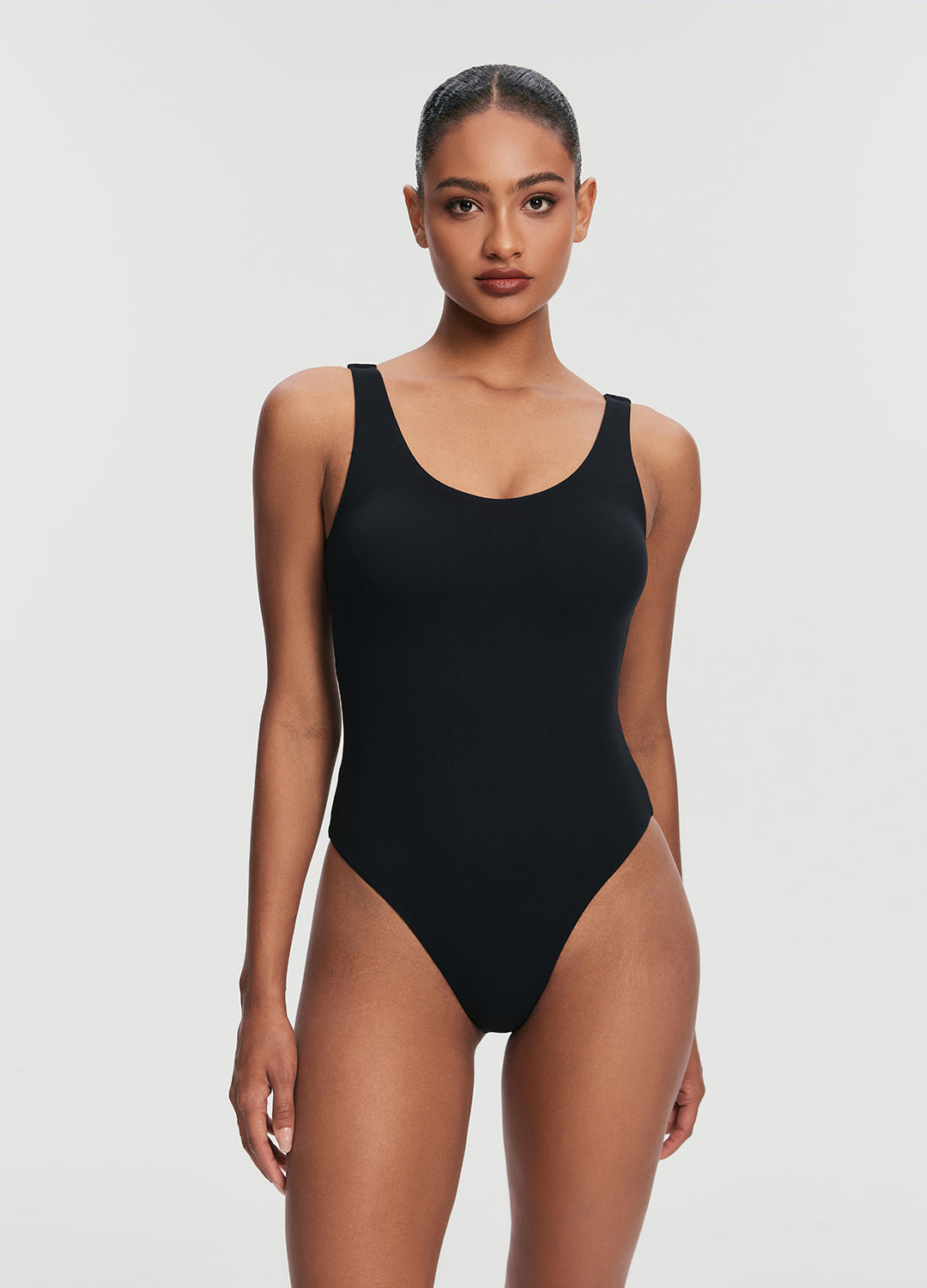 Scoop Back Bodysuit | Black