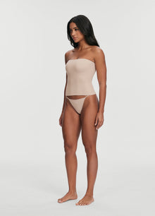 Seamless Full-Length Tube Top | Oat Milk