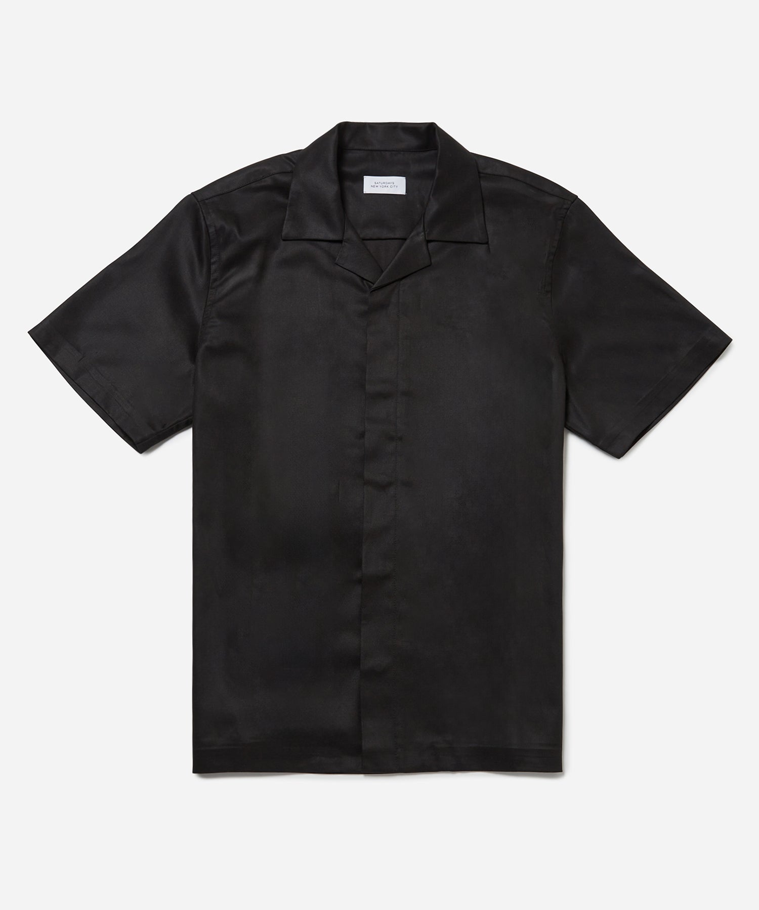 Mens | York Camp Collar SS Shirt | Black