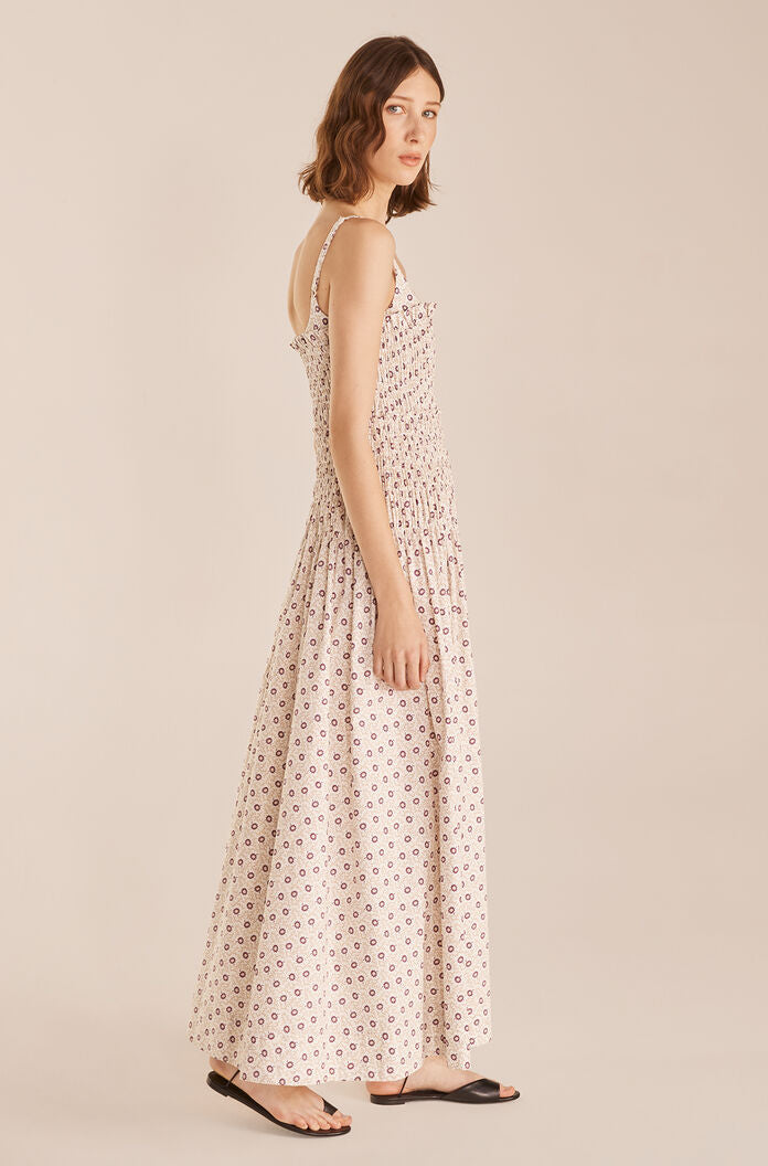 Speckled Fleur Poplin Dress | Suzanne Fleur Snow Combo