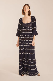 Lace Sweater Dress | Marine Blue