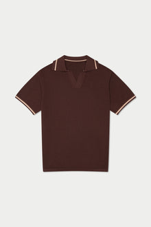 Espresso Crochet Polo | Brown