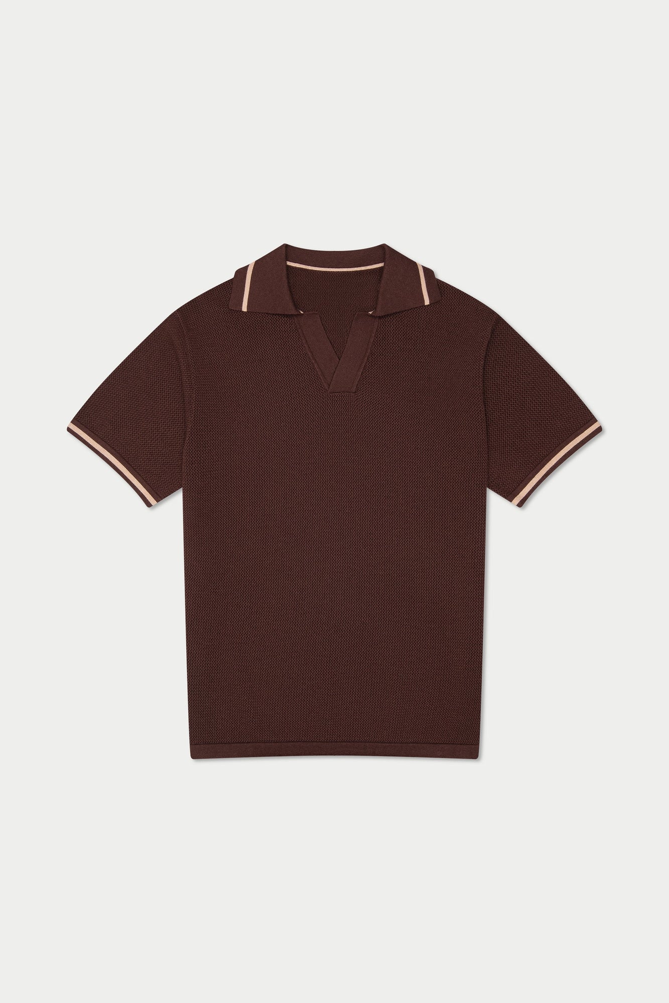 Espresso Crochet Polo | Brown