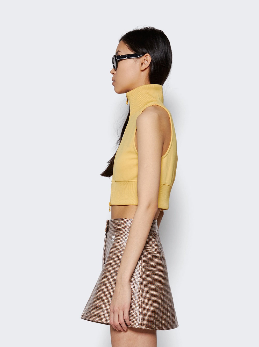 Women | Courrèges | Cropped Interlock Tracksuit Vest | Pollen