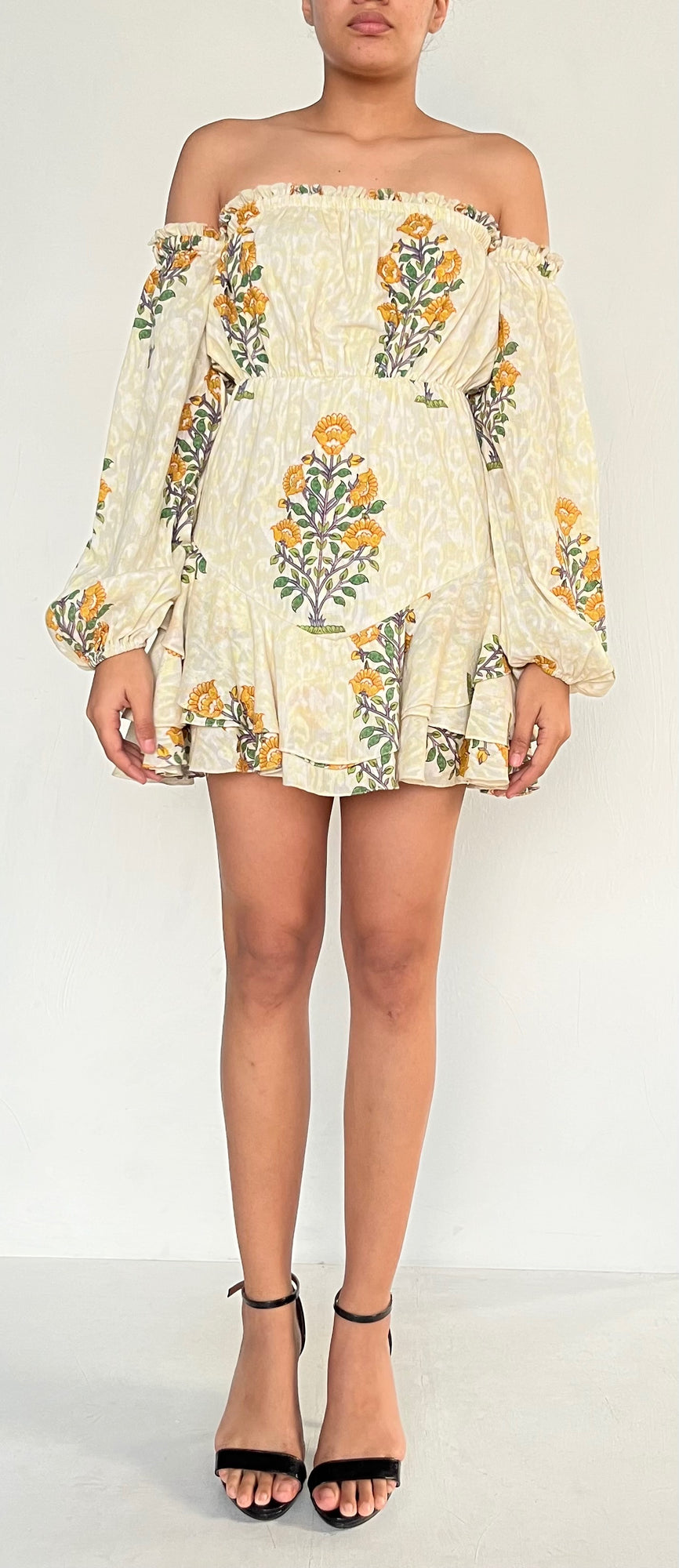 Hemant & Nandita | Off Shoulder Dress | White