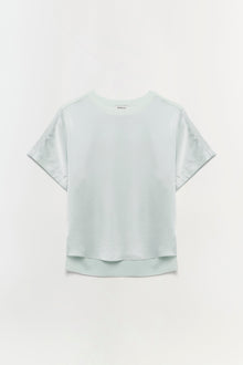 Womens | Addy Satin T-Shirt | Powder Blue