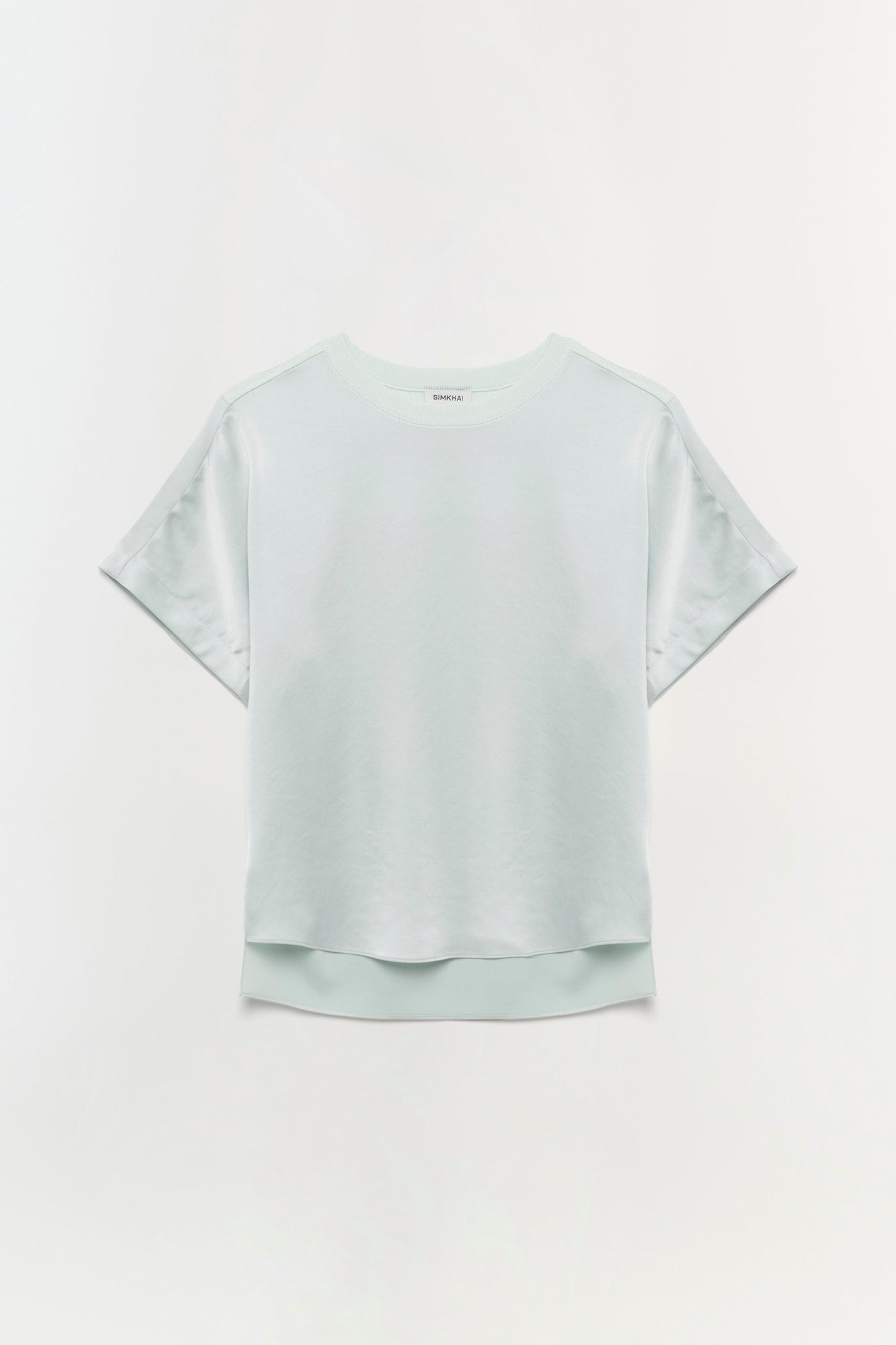 Womens | Addy Satin T-Shirt | Powder Blue
