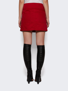 Women | Courrèges | Belted Mini Skirt Ruby | Red