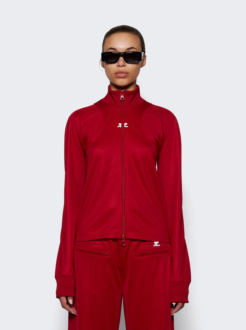 Women | Courrèges | Scuba Tracksuit Interlock Jacket Ruby | Red