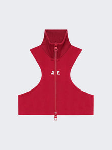 Courrèges | Scuba Tracksuit Interlock Cropped Jacket Ruby | Red