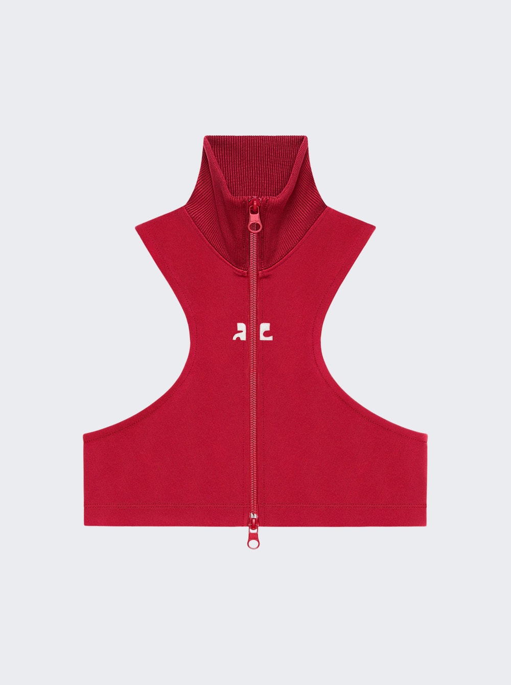 Courrèges | Scuba Tracksuit Interlock Cropped Jacket Ruby | Red