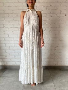 Hemant & Nandita | Collar Long Dress | White