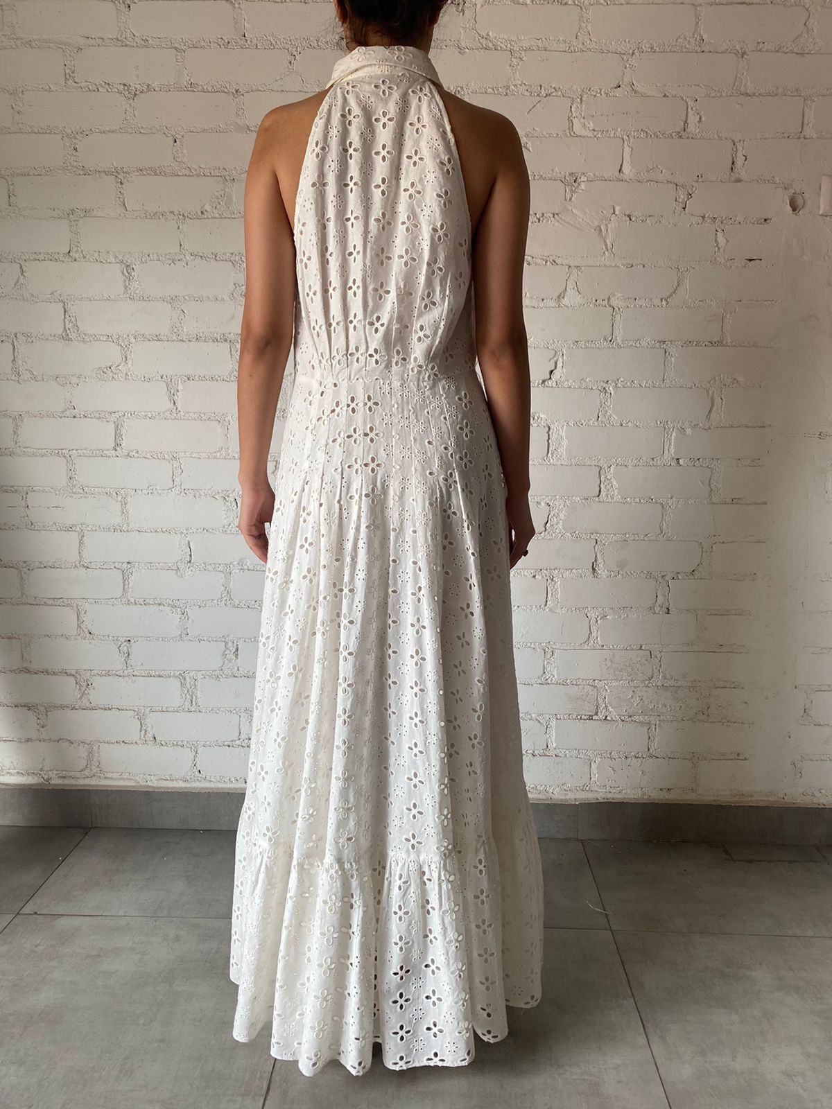 Hemant & Nandita | Collar Long Dress | White