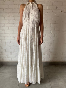 Hemant & Nandita | Collar Long Dress | White